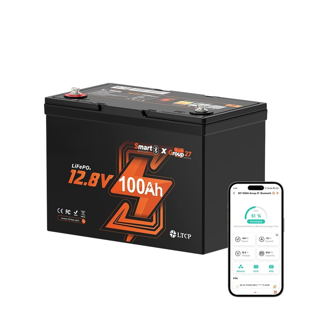 Lifepo4 12V 100Ah Bms Bluetooth - Batería LiFePO4 de 12V 100Ah, Batería