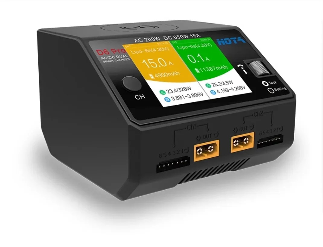Cargador Inteligente de Baterí - Hota D6 Pro Dual Lipo Charger reseña y precio