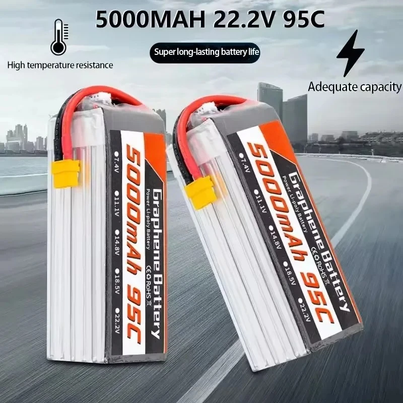 Batería Lipo 95C 22.2V 6S 5000 - 6S Lipo Battery 22.2V 5000Mah reseña y precio